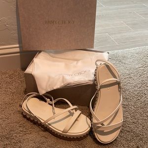 Jimmy Choo White Pearl sandals